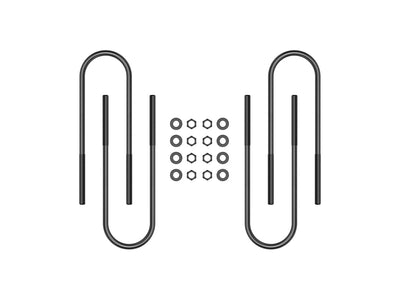 Rear 15in U-Bolt Kit <br> 2011-2025 Ford F-250 F-350 Super Duty