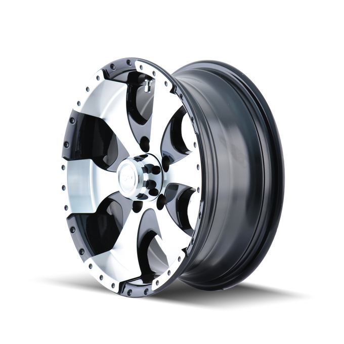 Type 136 15x6in Gloss Black Machined Wheel <br> 5x114.3 Bolt pattern / 0 mm offset / 83.82 mm Hub