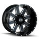 Type 141 17x9in Gloss Black Milled Wheel <br> 5x114.3 Bolt pattern / -12 mm offset / 87 mm Hub