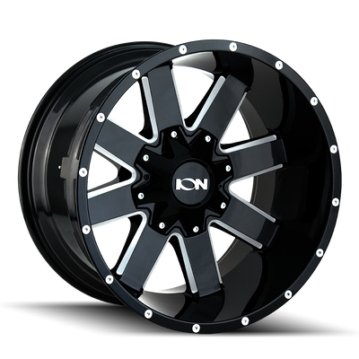 Type 141 17x9in Gloss Black Milled Wheel <br> 8x165.1 BP / -12 mm offset / 130.8 mm Hub
