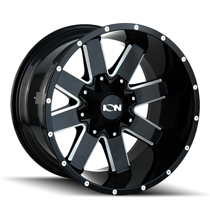 Type 141 17x9in Gloss Black Milled Wheel <br> 8x165.1 BP / -12 mm offset / 130.8 mm Hub