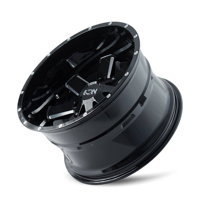 Type 141 17x9in Gloss Black Milled Wheel <br> 8x165.1 BP / -12 mm offset / 130.8 mm Hub