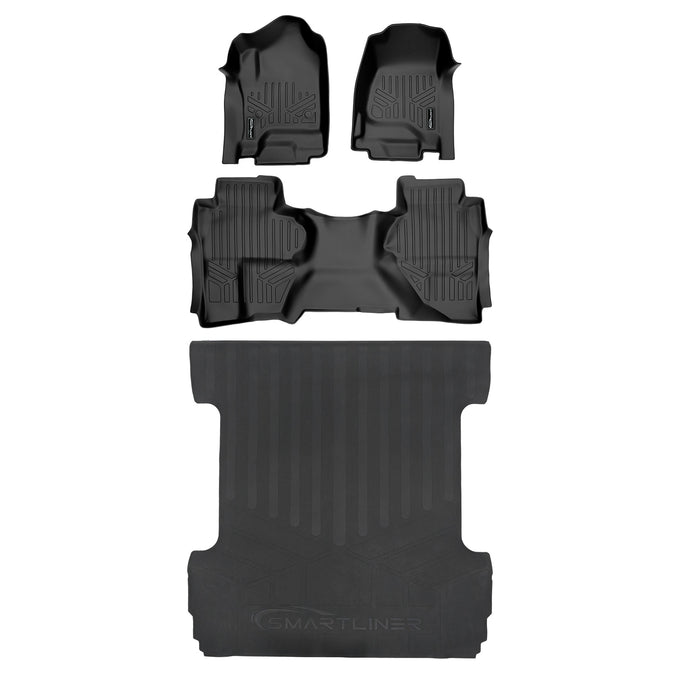 2 Row & Rubber Truck Bed Mats <br> 14-18 Silverado/Sierra 1500 15-21 2500/3500