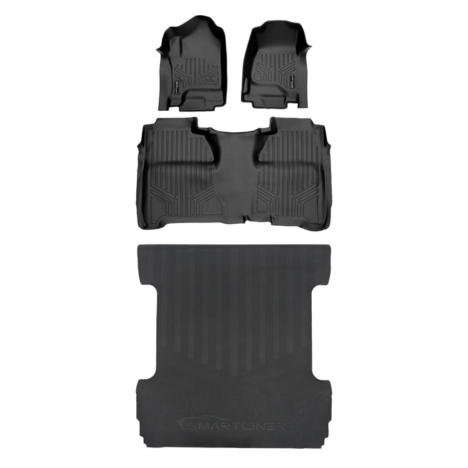 2 Row & Rubber Truck Bed Mats <br> 14-18 Silverado/Sierra 1500 15-21 2500/3500