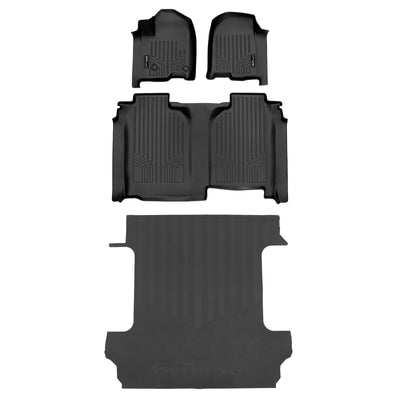 2 Row & Rubber Truck Bed Mats <br> 19-25 Chevrolet Silverado 1500 Crew Cab