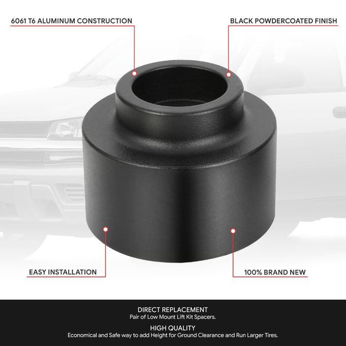 2in. Front Upper Mount Rear Coil Spring Lift Kit Spacer <br>02-09 Trailblazer Envoy