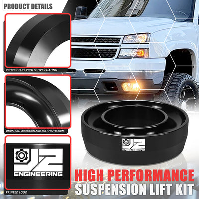 2pc 2.5in. Front Coil Spring Lift Leveling Spacer <br> 99-07 Chevy/GMC Silverado Sierra 1500 Classic