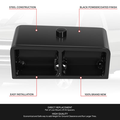 2pc 2in.Rear Leveling Lift Blocks <br> 00-10 Chevy/GMC Silverado Sierra 1500 2500 3500 HD