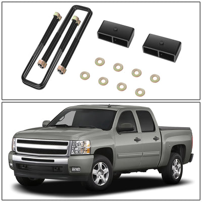 2pc 2in.Rear Leveling Lift Blocks <br> 00-10 Chevy/GMC Silverado Sierra 1500 2500 3500 HD