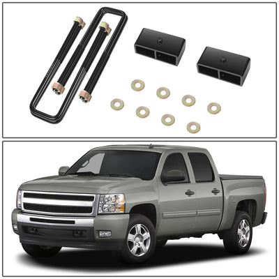 2pc 2in.Rear Leveling Lift Blocks <br> 00-10 Chevy/GMC Silverado Sierra 1500 2500 3500 HD