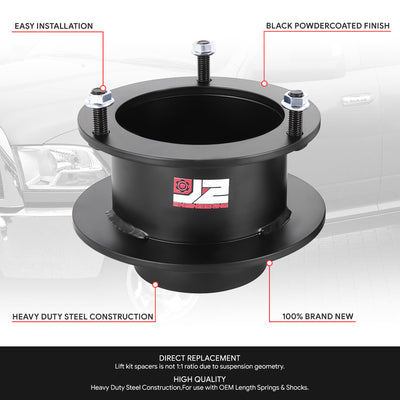 3 in. Front Leveling Strut Spacer Lift Kits <BR>03-13 Dodge Ram 2500, 3500