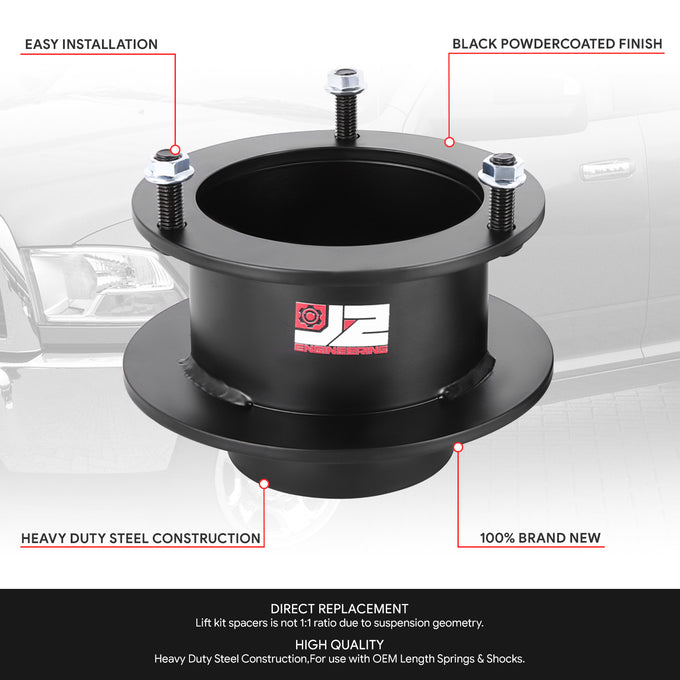 3 in. Front Leveling Strut Spacer Lift Kits <BR>03-13 Dodge Ram 2500, 3500