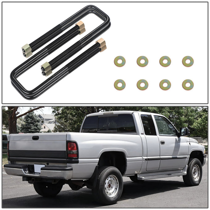 2 in. Leaf Spring Leveling Lift Blocks <br>94-01 Dodge Ram 1500, 94-02 2500 3500