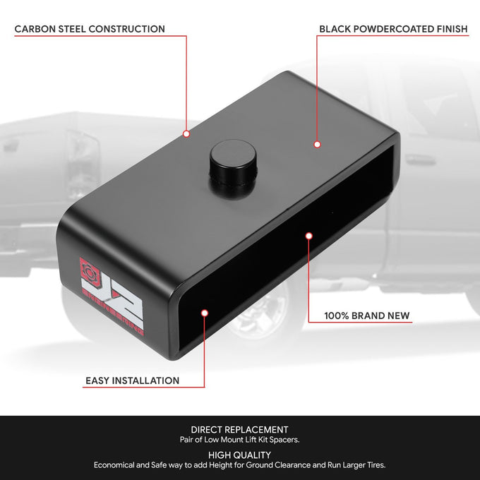 1.5 in. Lift Leaf Spring Leveling Lift Blocks <br>03-13 Dodge Ram 2500 3500