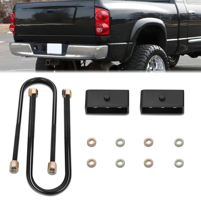 2 in. Leaf Spring Leveling Lift Blocks <br>06-08 Dodge Ram 1500, 03-13 Ram 2500
