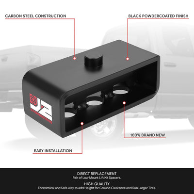 2 in. Leaf Spring Leveling Lift Blocks <br>06-08 Dodge Ram 1500, 03-13 Ram 2500