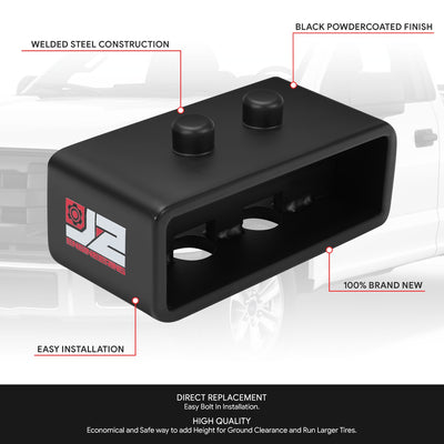 2 in. Rear Lift Blocks Leveling Kit (left & right) <br> 04-17 Ford F-150