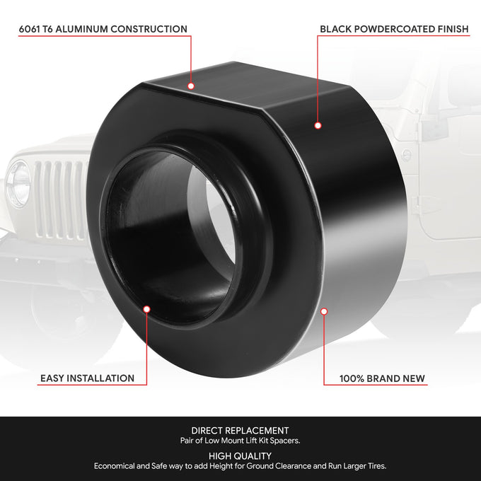 2pc 2in. Coil Spring Lift Leveling Spacer <br> 97-06 Jeep Wrangler
