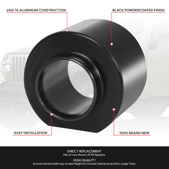 2pc 3in. Coil Spring Lift Leveling Spacer <br> 97-06 Jeep Wrangler