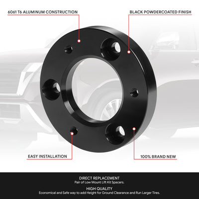 2pc 1.5in. Front Strut Top Mount Lift Spacers Kit <br> 04-24 Nissan Titan, Armada