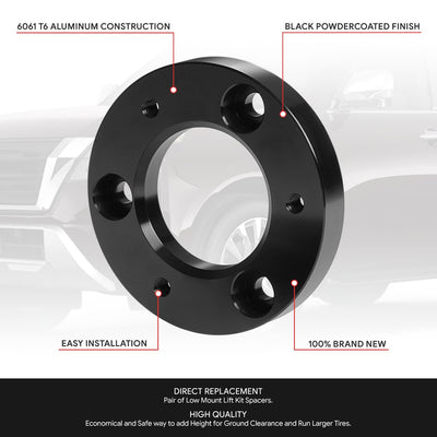 2pc 1.5in. Front Strut Top Mount Lift Spacers Kit <br> 04-24 Nissan Titan, Armada