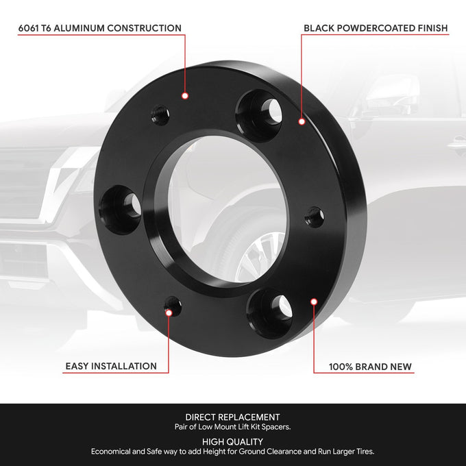 2pc 1.5in. Front Strut Top Mount Lift Spacers Kit <br> 04-24 Nissan Titan, Armada