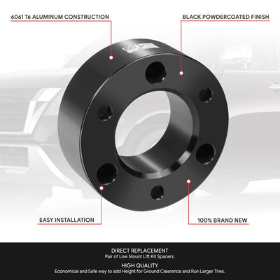 2pc 3.5in. Front Strut Top Mount Lift Spacers Kit <br> 04-24 Nissan Titan, Armada