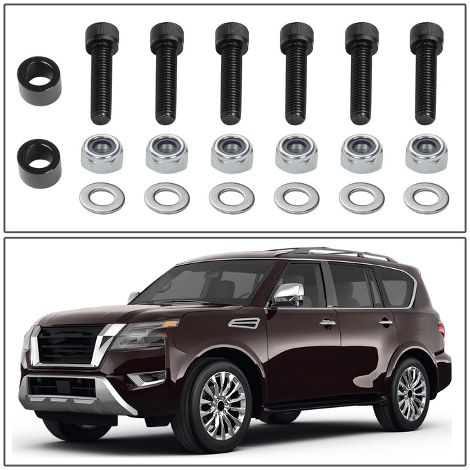 2pc 3.5in. Front Strut Top Mount Lift Spacers Kit <br> 04-24 Nissan Titan, Armada
