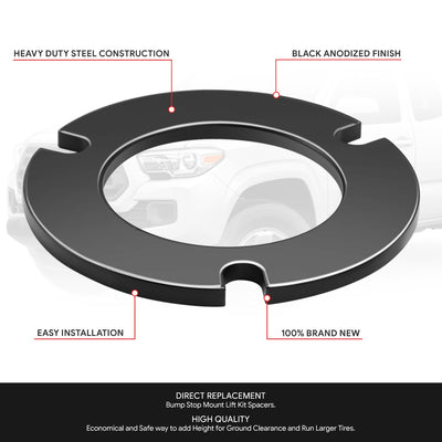 0.5 inch Lift Strut Top Mount Lift Spacers<br>10-17 Lexus GX460, 03-23 Toyota 4R FJ Cruiser Tacoma
