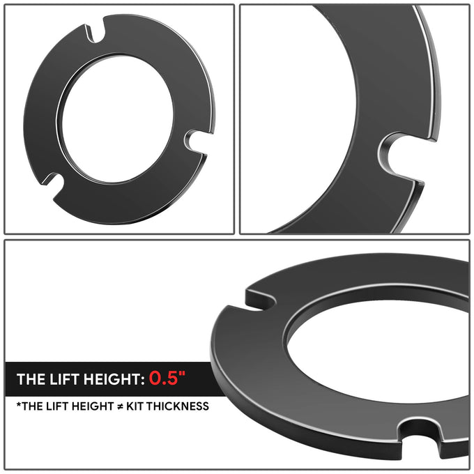 0.5 inch Lift Strut Top Mount Lift Spacers<br>10-17 Lexus GX460, 03-23 Toyota 4R FJ Cruiser Tacoma