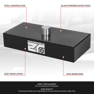 2pc 2 in. Rear Leveling Lift Blocks <br> 95-23 Toyota Tacoma