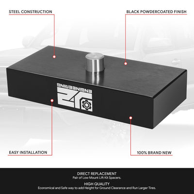 2pc 2 in. Rear Leveling Lift Blocks <br> 95-23 Toyota Tacoma