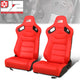 38 in. H X 21 in. W X 23 in. D Pair Reclinable Synthetic Leather Bucket Racing <br>Universal