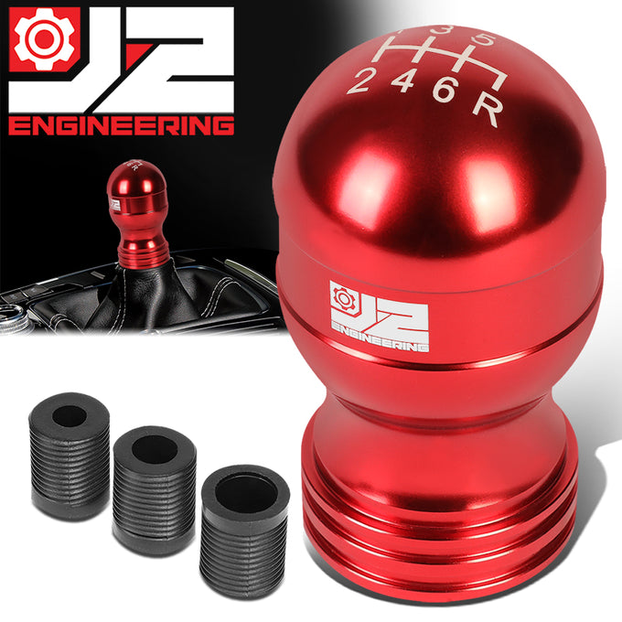40mm W X 70mm H 6-Speed Teardrop Shape Aluminum Shift Knob Universal