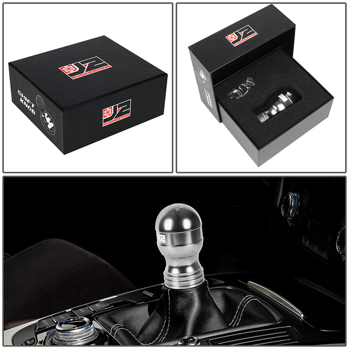 40mm W X 70mm H 6-Speed Teardrop Shape Aluminum Shift Knob Universal