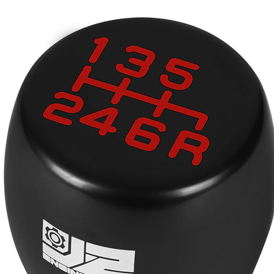 40mm W X 67mm H 6-Speed Flat Top Teardrop Aluminum Shift Knob Universal
