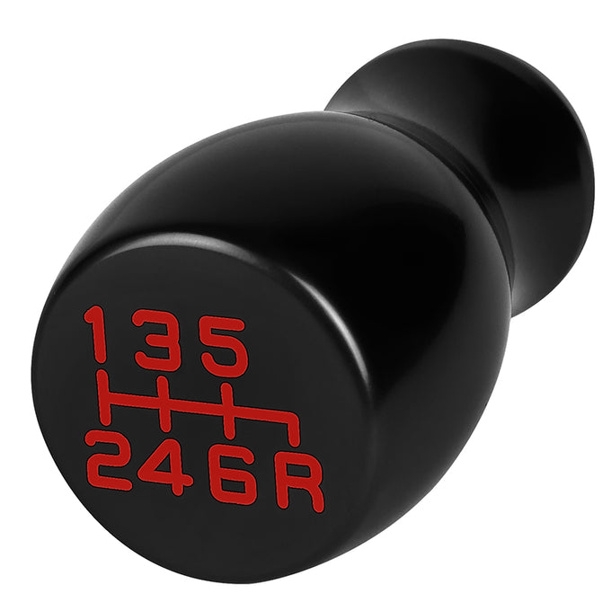 40mm W X 67mm H 6-Speed Flat Top Teardrop Aluminum Shift Knob Universal