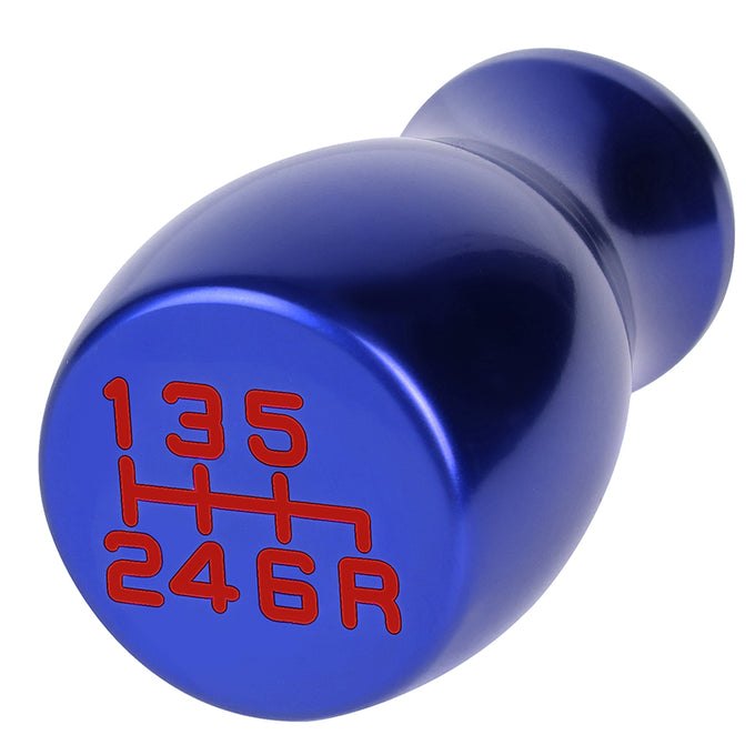 40mm W X 67mm H 6-Speed Flat Top Teardrop Aluminum Shift Knob Universal