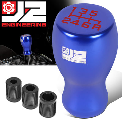 40mm W X 67mm H 6-Speed Flat Top Teardrop Aluminum Shift Knob Universal