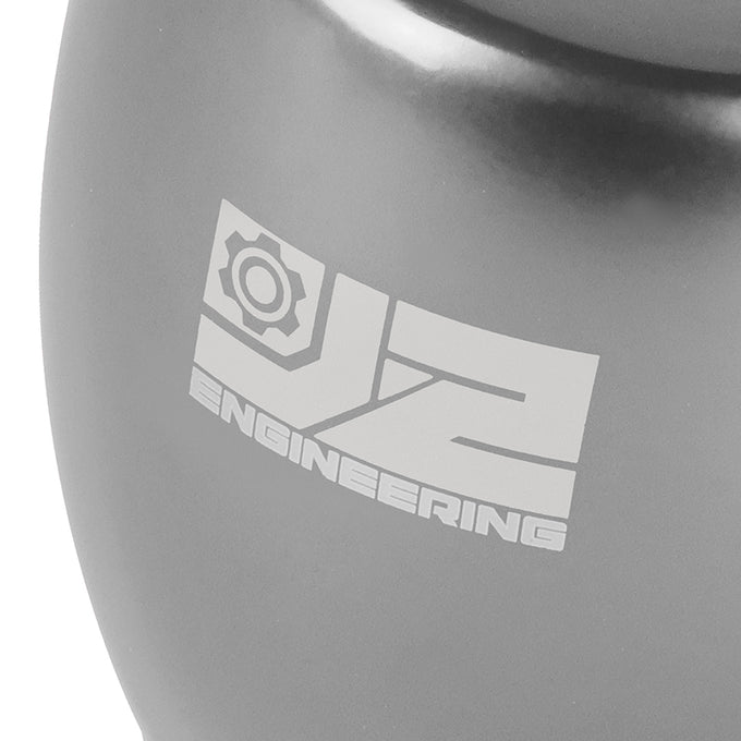 40mm W X 67mm H 6-Speed Flat Top Teardrop Aluminum Shift Knob Universal