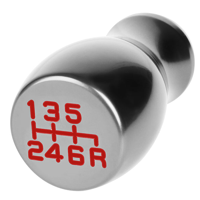 40mm W X 67mm H 6-Speed Flat Top Teardrop Aluminum Shift Knob Universal