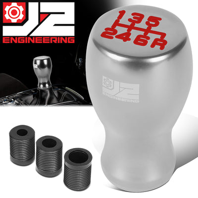 40mm W X 67mm H 6-Speed Flat Top Teardrop Aluminum Shift Knob Universal
