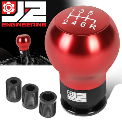 54mm W X 69mm H 6-Speed Teardrop Shape Aluminum Shift Knob Universal