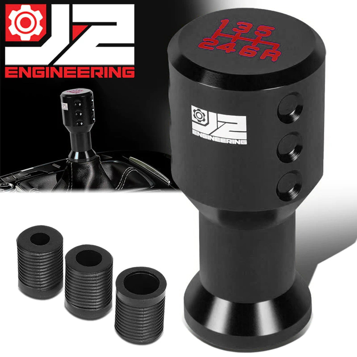 40mm W X 85mm H 6-Speed Goblet Style Aluminum Shift Knob Universal