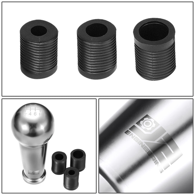 46mm X 105mm 6-Speed Ball Teardrop Style Shift Knob Universal