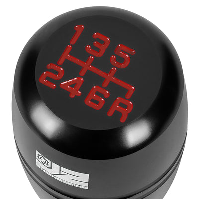 39mm W X 95mm H 6-Speed Barrel Type Cylindrical Shape Aluminum Shift Knob Universal