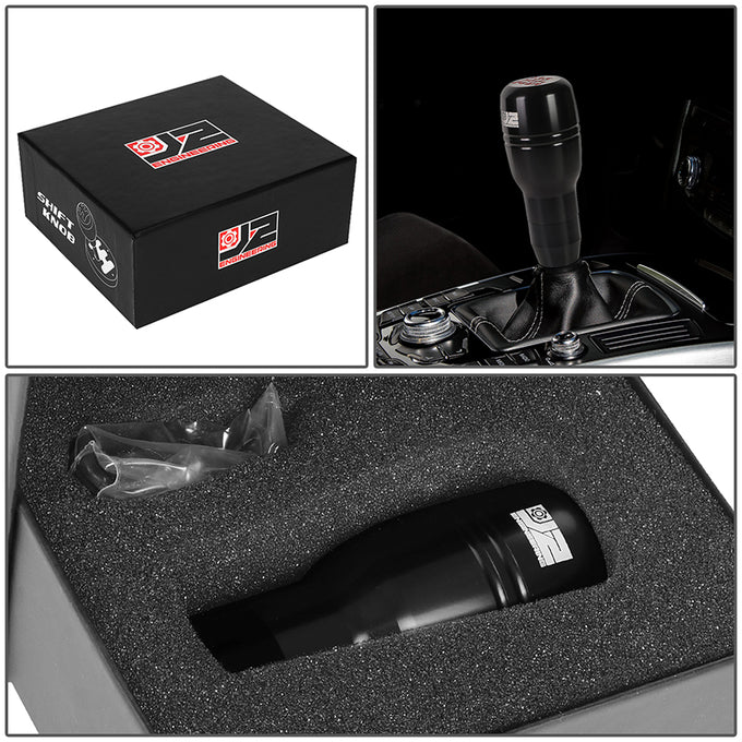 39mm W X 95mm H 6-Speed Barrel Type Cylindrical Shape Aluminum Shift Knob Universal