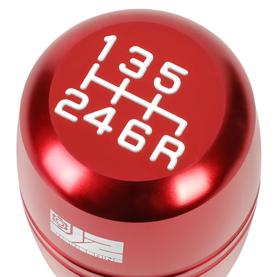 39mm W X 95mm H 6-Speed Barrel Type Cylindrical Shape Aluminum Shift Knob Universal