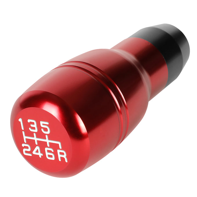 39mm W X 95mm H 6-Speed Barrel Type Cylindrical Shape Aluminum Shift Knob Universal