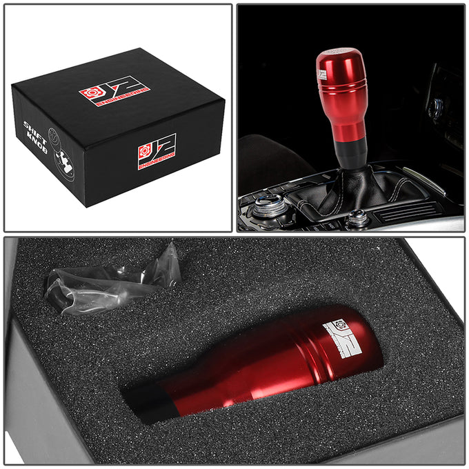 39mm W X 95mm H 6-Speed Barrel Type Cylindrical Shape Aluminum Shift Knob Universal